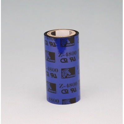 Zebra Resin Ribbon, 110mmx74m (4.33inx242ft), 4800; Standard, Cartridge