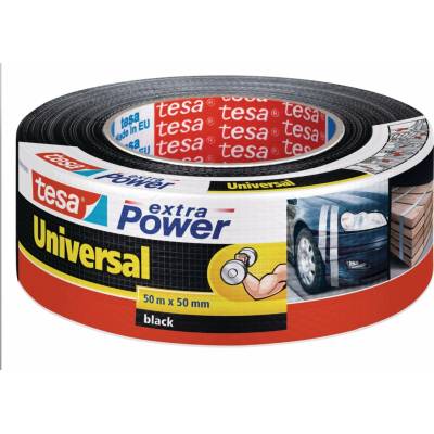 Tesa Extra Power Universal Opravná páska textilní silně lepivá 50 m x 55 mm černá 56389-00001-08