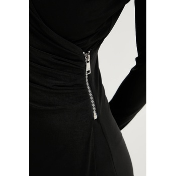 KARL LAGERFELD Рокля Karl Lagerfeld в черно среднодълга със стандартна кройка A3W13042 (A3W13042)
