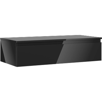 Mexen Orio шкаф за баня под мивка 100 см с плот, 1 чекмедже, черен гланц - 91A10-10023-1-BFC70 (91A10-10023-1-BFC70)