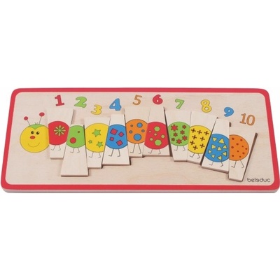 Beleduc vkládací puzzle Počítací housenka