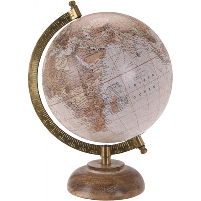 Home Styling Collection Glóbus na stojanu z manogvého dřeva 33 cm – Zboží Dáma
