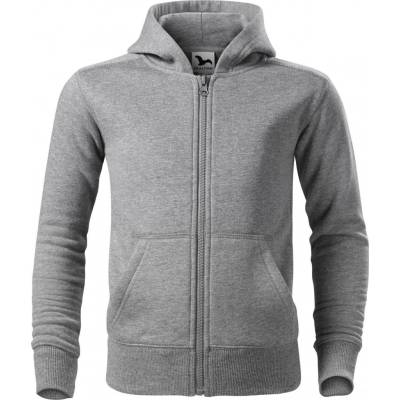 Malfini mikina Trendy Zipper tmavě šedý melír