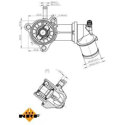 Termostat, chladivo NRF 725164