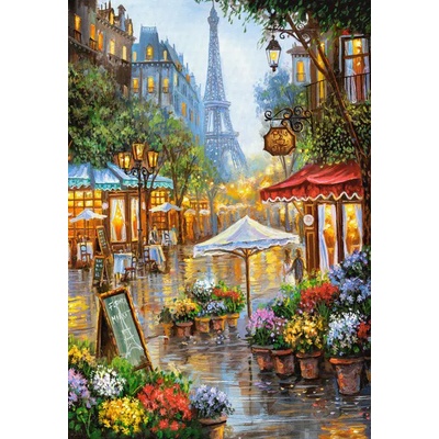 Castorland - Puzzle Spring flowers, Paris - 1 000 piese