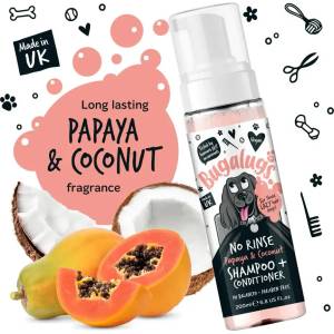 Bugalugs No Rinse Papaya & Coconut Dog Shampoo & Conditioner Сух Шампоан и Балсам 2в1 200ml