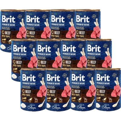 Brit Premium by Nature Hovädzie mäso s vnútornosťami 12 x 800 g