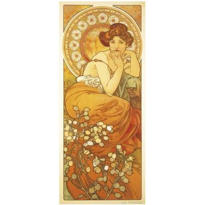 Pohled Alfons Mucha – Topaz, dlouhý