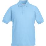 Fruit of the Loom KIDS 65/35 POLO / Детска поло тениска с къс ръкав - небесно синьо 104 (163417410a3)