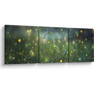 Obraz - Kouzelná noc (s hodinami), třídílný 90x30 cm s hodinami – Hledejceny.cz