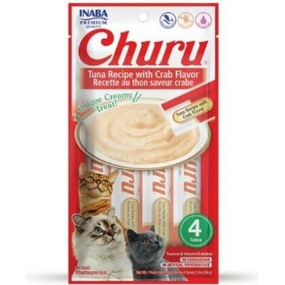 Inaba Churu Pyré cat Tuniak s krabou príchuťou 4 tuby 56 g