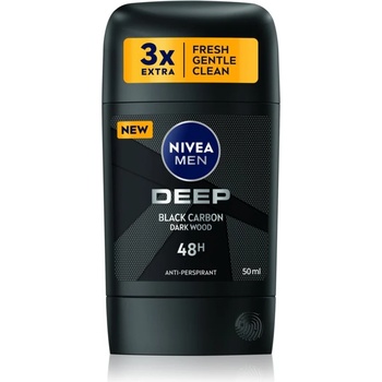 Nivea Men Deep твърд антиперспирант за мъже Black Carbon Dark Wood 50ml