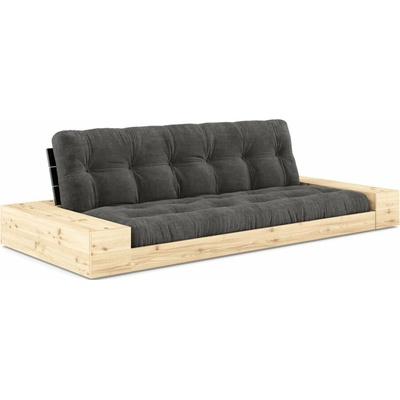 Karup Design menčestrová rozkladacia pohovka 244 cm Base čierno-antracitová