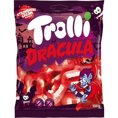 Trolli Dracula želé bonbony s jahodovo-smetanovou příchutí 150 g