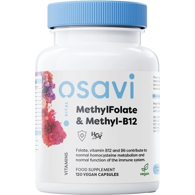 Osavi MethylFolate & Methyl-B12 | with Quatrefolic® [120 капсули]