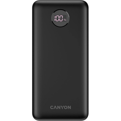 CANYON Външна батерия Canyon PB-2002 Power bank 20000mAh Li-poly battery, cable Type C, Black - CNE-CPB2002B (CNE-CPB2002B)