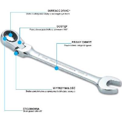 Sata kombinovaný kĺúč 16mm S ráčnou GL46407