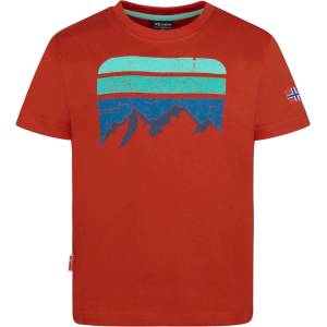 TROLLKIDS Детска тениска Trollkids Kid's Falketind T T-shirt - Red Clay - размер 110 (EU) (704-5820-0313)
