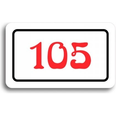 ACCEPT Číslo na dveře - typ 12 (50x30mm) - bílá tabulka - barevný tisk – Hledejceny.cz