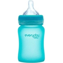 Everyday Baby fľaša sklo s teplotným senzorom Turquoise 150 ml