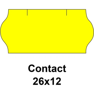 Cenovkové etikety Contact 26x12 žlté