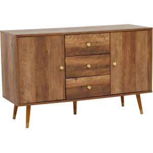 Premier Housewares Скрин в тъмно естествен цвят 114x70x39 cm Frida - Premier Housewares (2406252)