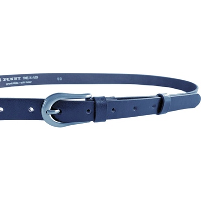 Penny Belts dámský kožený úzký pásek 178-56 tmavě modrý
