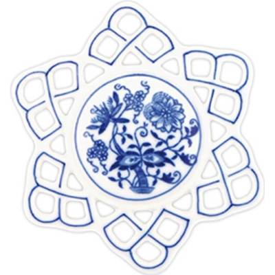 Cibulák Vianočná ozdoba vločka 10,5 cm Originálny cibuľový porcelán