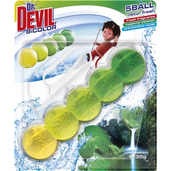 Dr. Devil Д-р Девил Тоалетна БиЦВЕТНА 5-ТОПЧИЦА Natur Fresh (87387,8,8)