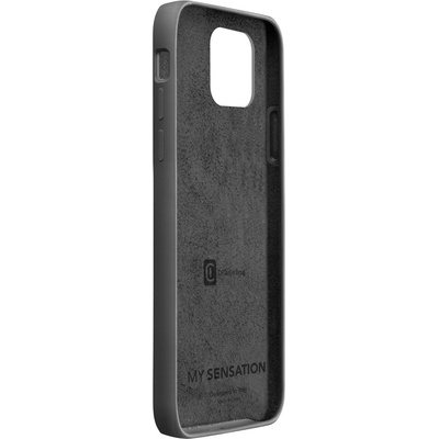 Калъф за Apple iPhone 12 mini, силиконов, Cellularline Sensation, черен (IT7551)