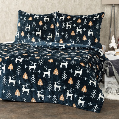 4Home obliečky mikroflanel Nordic Deer 140x220 70x90