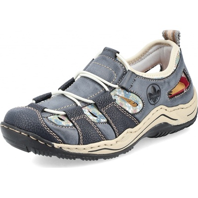 Rieker polobotky l0561-14 modrá – Zboží Dáma