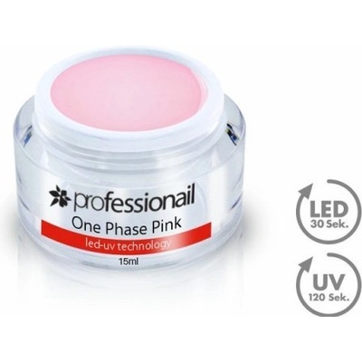 Professionail Led UV gel jednofázový čiro růžový Čirá 15 ml