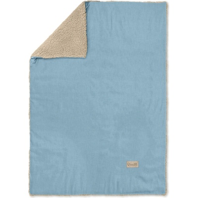 ALBERO MIO Detská velrová deka Teddy modrá