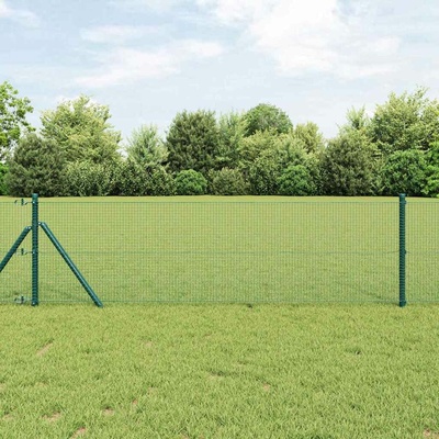 vidaXL Plotový sloupek. Zelená 100 x 0,4 m (16 x 16 mm pletivo)