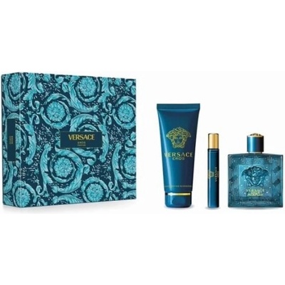 Versace Комплект за мъже Versace Eros - Parfum 100 мл + 5 мл + Душ гел 150 мл