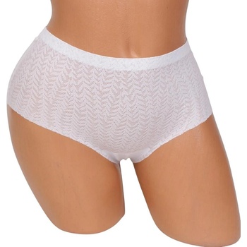 Дантелена прашка в бяло с висока талия