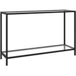 vidaXL Конзолна маса, прозрачна, 120x35x75 cм, закалено стъкло (322839)