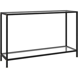 vidaXL Конзолна маса, прозрачна, 120x35x75 cм, закалено стъкло (322839)