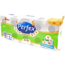 Perfex pure white Harmanček 3-vrstvový 10 ks