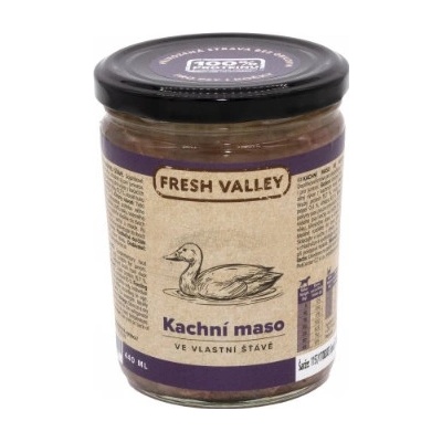 Fresh Valley kachní maso ve vlastní šťávě 440 ml – Zbozi.Blesk.cz