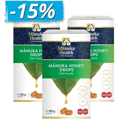 Bombony s Manukovým medem MGO 400+ Propolisem a vit. C, 65 g