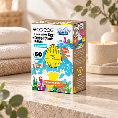 Ecoegg Prací vajíčko SpongeBob Sensitive s tropickou vůní na 60 pracích cyklů