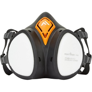 Portwest abek1p3 p441 / Полумаска с вградени филтри (p441bkr)