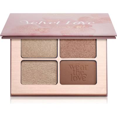 Zoeva Velvet Love Eyeshadow Quad палитра сенки за очи цвят Dreamy Rose Golden Eyes 4x1, 5 гр