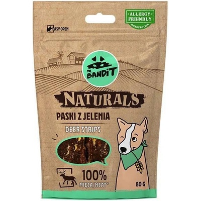 MR. BANDIT NATURALS jelení proužky 100% maso 80 g