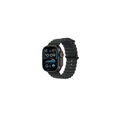 Apple Watch Ultra 2 (2024) GPS+Cellular 49mm Čierne titánové telo - Čierny oceánsky remienok / 130-200 mm