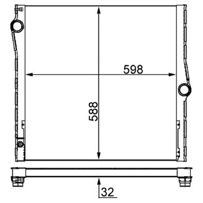 Chladič motora MAHLE BEHR CR 1050 000S