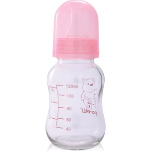 Baby Care Стъклено шише Lorelli - 120 ml, Розово (10200610001)
