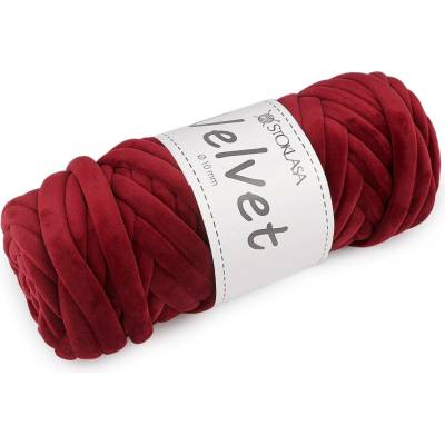 Příze Marshmallow silná Velvet Ø10 mm 500 g Varianta: 4 (047) červená tmavá, Balení: 1 ks 60846/157461/282520